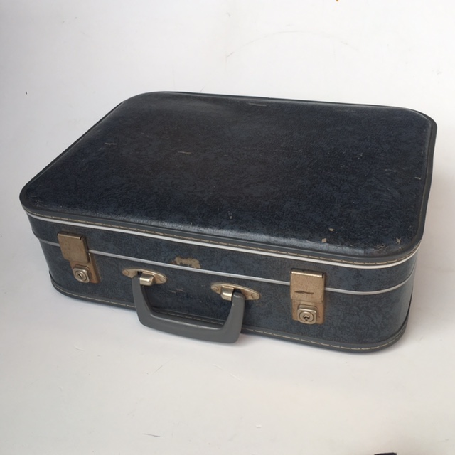 SUITCASE, Small Dark Blue Hardcase - 1960-70s